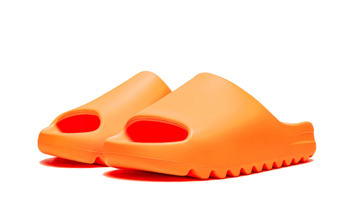 Sneakers éditions limitées et authentiques Adidas Yeezy Slide Enflame Orange - GZ0953 - Kickzmi