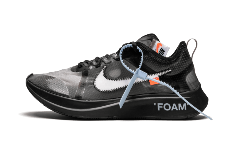 Sneakers éditions limitées et authentiques Nike Zoom Fly Off-White Black Silver - AJ4588-001 -  Kickzmi