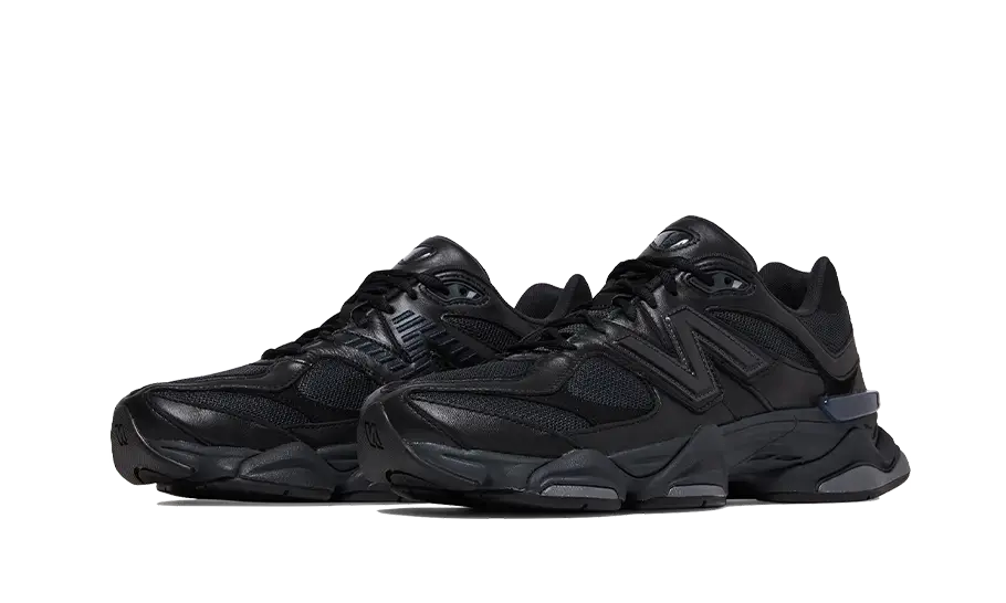 New Balance 9060 Triple Black Leather - U9060NRI - Kickzmi