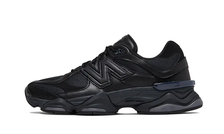 New Balance 9060 Triple Black Leather - U9060NRI - Kickzmi