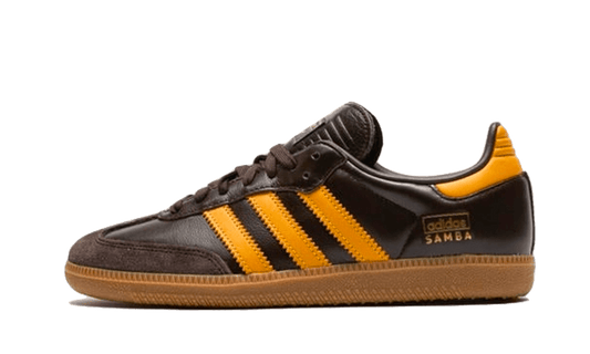 Sneakers éditions limitées et authentiques Adidas Samba OG Dark Brown Yellow - IG6174 - Kickzmi