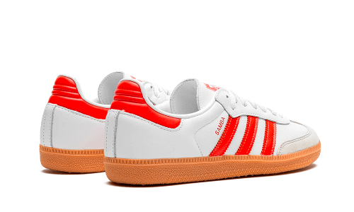 Sneakers éditions limitées et authentiques Adidas Samba OG White Solar Red Gum - IF6513 - Kickzmi