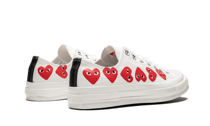Sneakers éditions limitées et authentiques Converse Chuck Taylor All-Star 70s Ox Comme Des Garçons PLAY Multi-Heart White - 162975C - Kickzmi