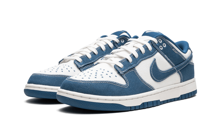 Sneakers éditions limitées et authentiques Nike Dunk Low Industrial Blue Sashiko - DV0834-101 - Kickzmi