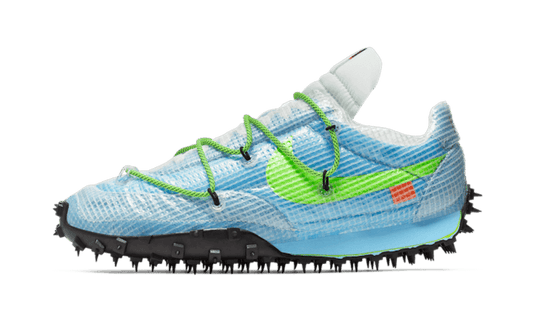 Sneakers éditions limitées et authentiques Nike Waffle Racer Off-White Vivid Sky - CD8180-400 - Kickzmi