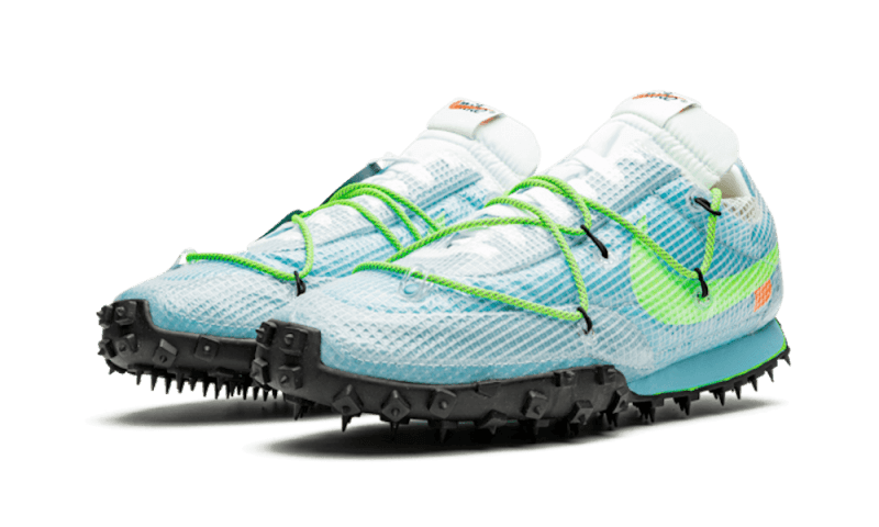 Sneakers éditions limitées et authentiques Nike Waffle Racer Off-White Vivid Sky - CD8180-400 - Kickzmi