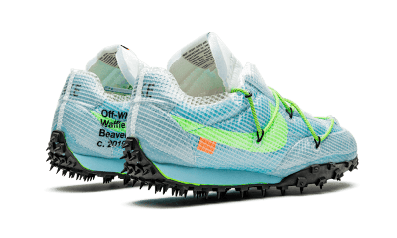 Sneakers éditions limitées et authentiques Nike Waffle Racer Off-White Vivid Sky - CD8180-400 - Kickzmi